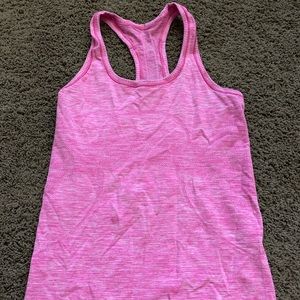 Pink razor back lulu lemon tank top